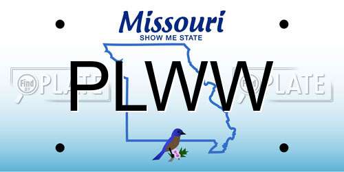 PLWW Missouri License Plate