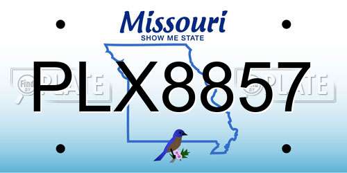 PLX8857 Missouri License Plate