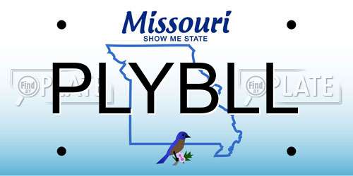 PLYBLL Missouri License Plate