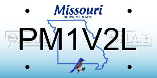 PM1V2L Missouri License Plate