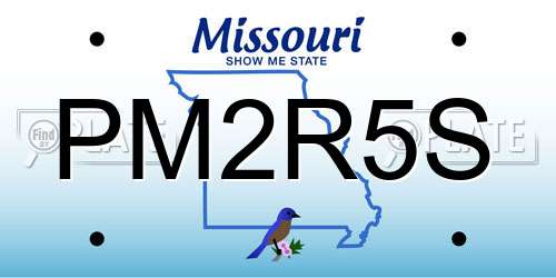 PM2R5S Missouri License Plate