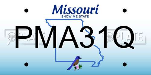 PMA31Q Missouri License Plate