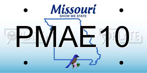 PMAE10 Missouri License Plate