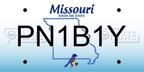 PN1B1Y Missouri License Plate
