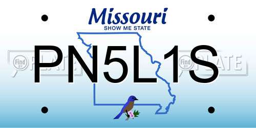 PN5L1S Missouri License Plate