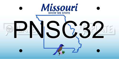 PNSC32 Missouri License Plate