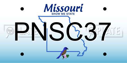 PNSC37 Missouri License Plate