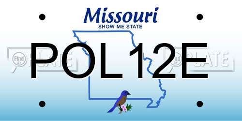POL12E Missouri License Plate