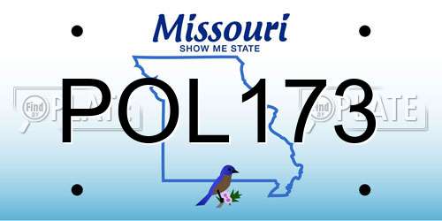 POL173 Missouri License Plate