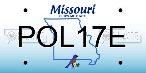 POL17E Missouri License Plate