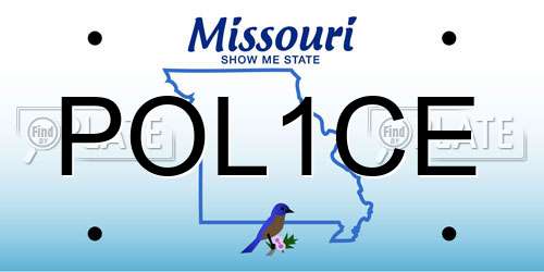 POL1CE Missouri License Plate