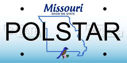 POLSTAR Missouri License Plate