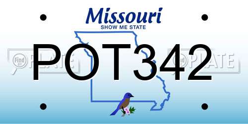 POT342 Missouri License Plate