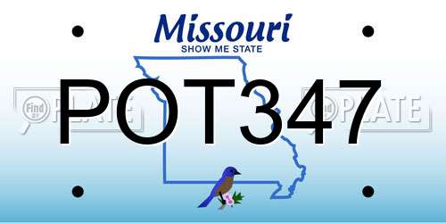 POT347 Missouri License Plate