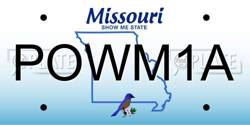 POWM1A Missouri License Plate