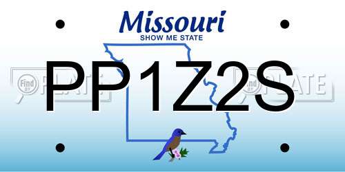 PP1Z2S Missouri License Plate