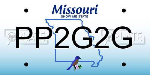 PP2G2G Missouri License Plate