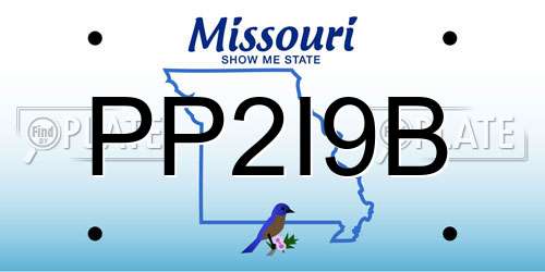 PP2I9B Missouri License Plate
