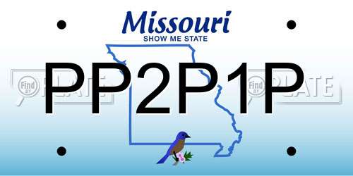 PP2P1P Missouri License Plate