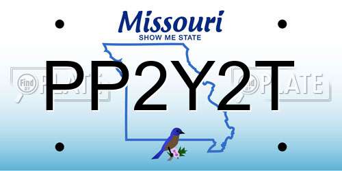 PP2Y2T Missouri License Plate