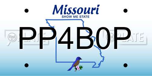 PP4B0P Missouri License Plate