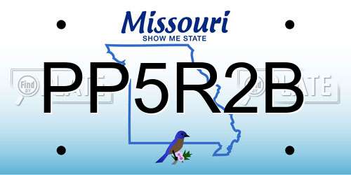 PP5R2B Missouri License Plate