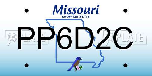 PP6D2C Missouri License Plate
