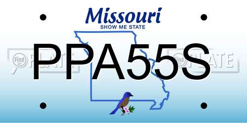 PPA55S Missouri License Plate