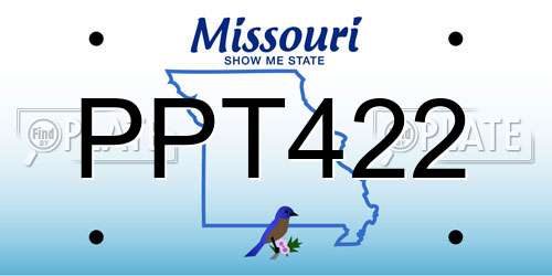PPT422 Missouri License Plate