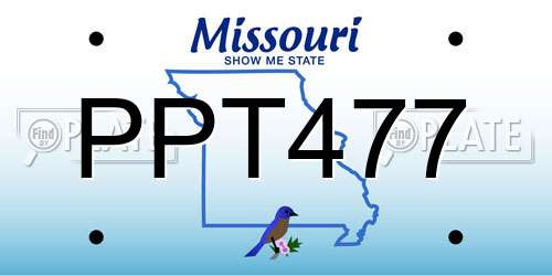 PPT477 Missouri License Plate