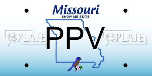 PPV Missouri License Plate