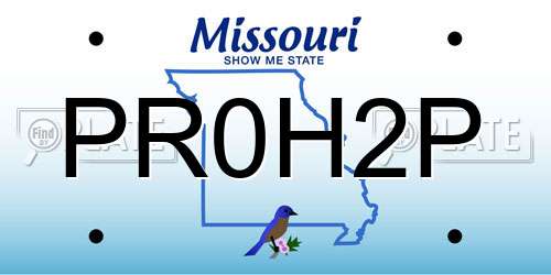 PR0H2P Missouri License Plate