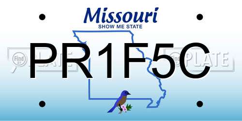 PR1F5C Missouri License Plate