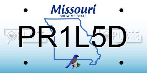 PR1L5D Missouri License Plate