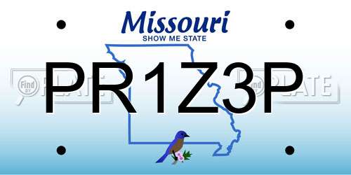 PR1Z3P Missouri License Plate