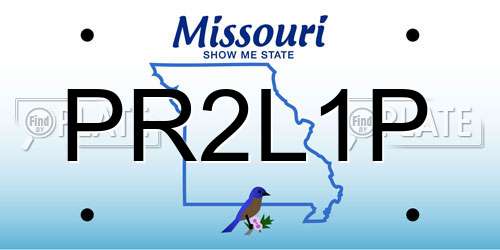 PR2L1P Missouri License Plate