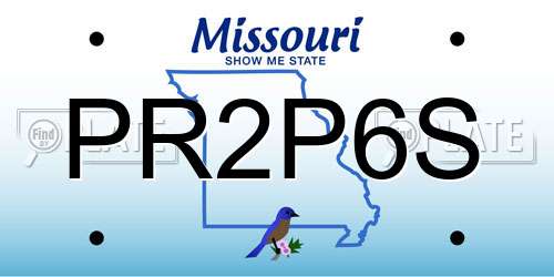 PR2P6S Missouri License Plate