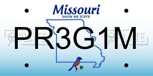 PR3G1M Missouri License Plate