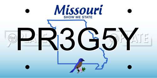 PR3G5Y Missouri License Plate