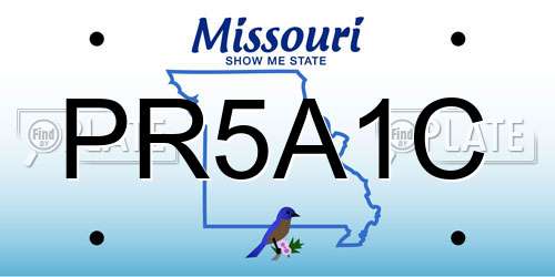 PR5A1C Missouri License Plate