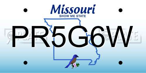 PR5G6W Missouri License Plate