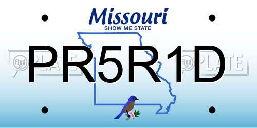 PR5R1D Missouri License Plate