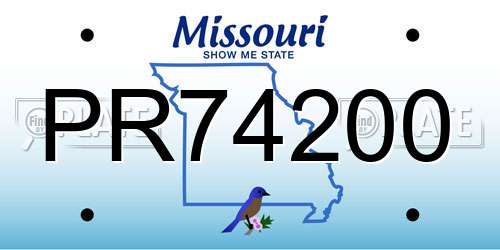 PR74200 Missouri License Plate