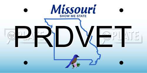 PRDVET Missouri License Plate