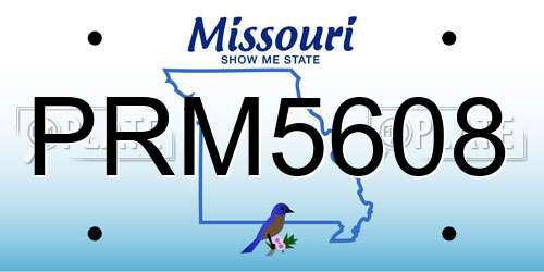 PRM5608 Missouri License Plate
