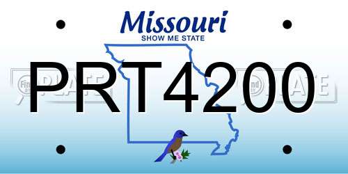 PRT4200 Missouri License Plate