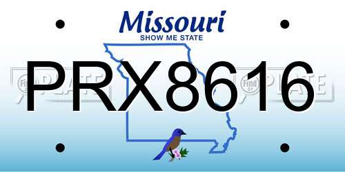 PRX8616 Missouri License Plate