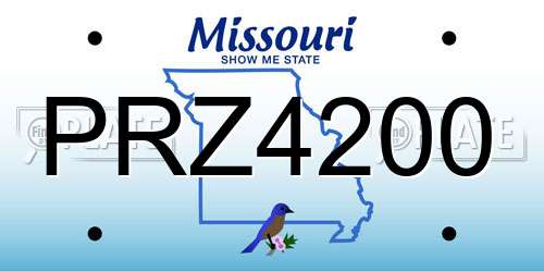 PRZ4200 Missouri License Plate