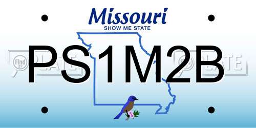 PS1M2B Missouri License Plate