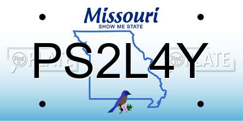 PS2L4Y Missouri License Plate